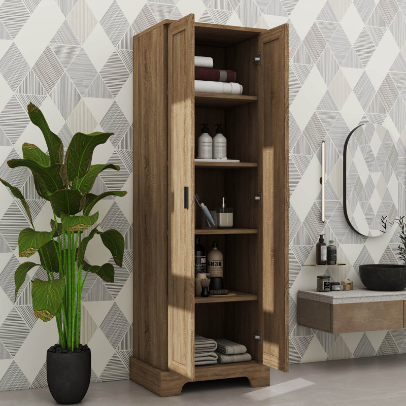 Armoire de rangement à deux portes avec tablette réglable