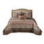 Ensemble de couvre-lit réversible en jacquard 5 pièces Red King
