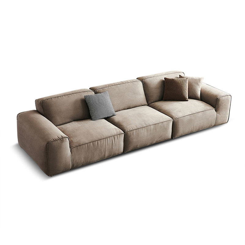 Canapé modulaire kaki en polyester, H 29,53 po x l 118,11 po x P 41,34 po