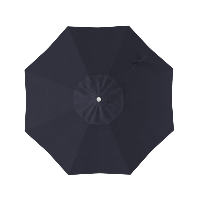 Parasol de marché 7,5', Blanc, Toile bleu marine Sunbrella®, Sunbrella®