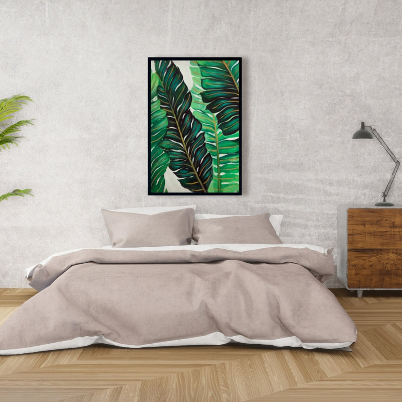 "Plusieurs feuilles de plantes exotiques" sur toile