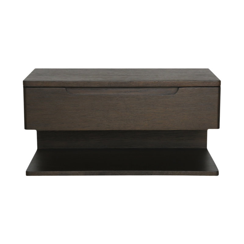 Table de chevet flottante Manado brun foncé