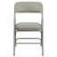 Curved Triple Braced & Double Hinged Upholstered Metal Folding Chair-1108922026