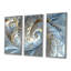 Bleu clair clair fractal - ensemble de salon art abstrait spirales murales-108313660-108313664