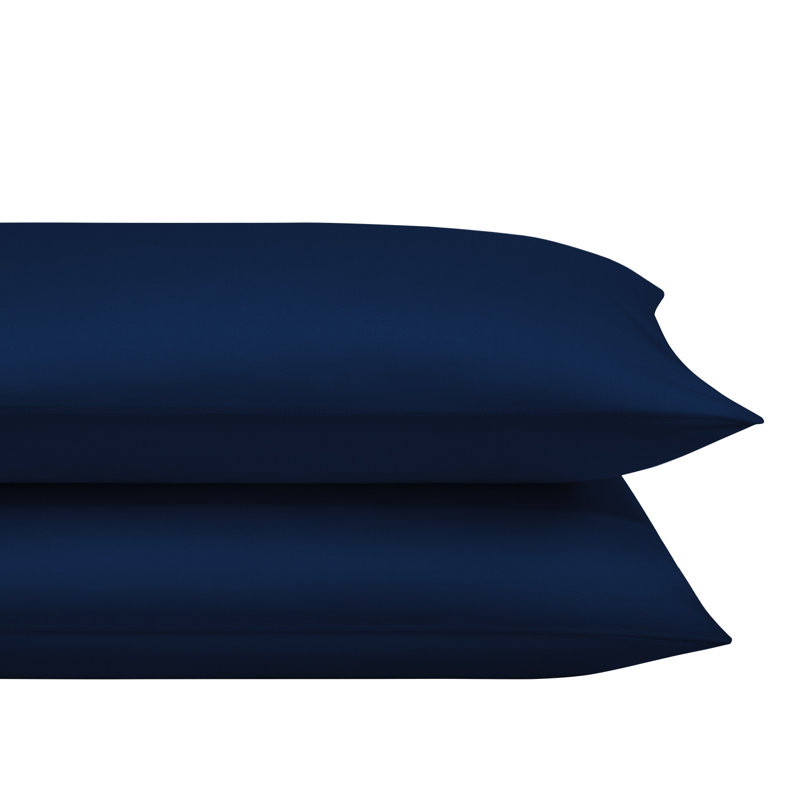 Microfiber - Set of 2, Navy Blue, King Pillowcase