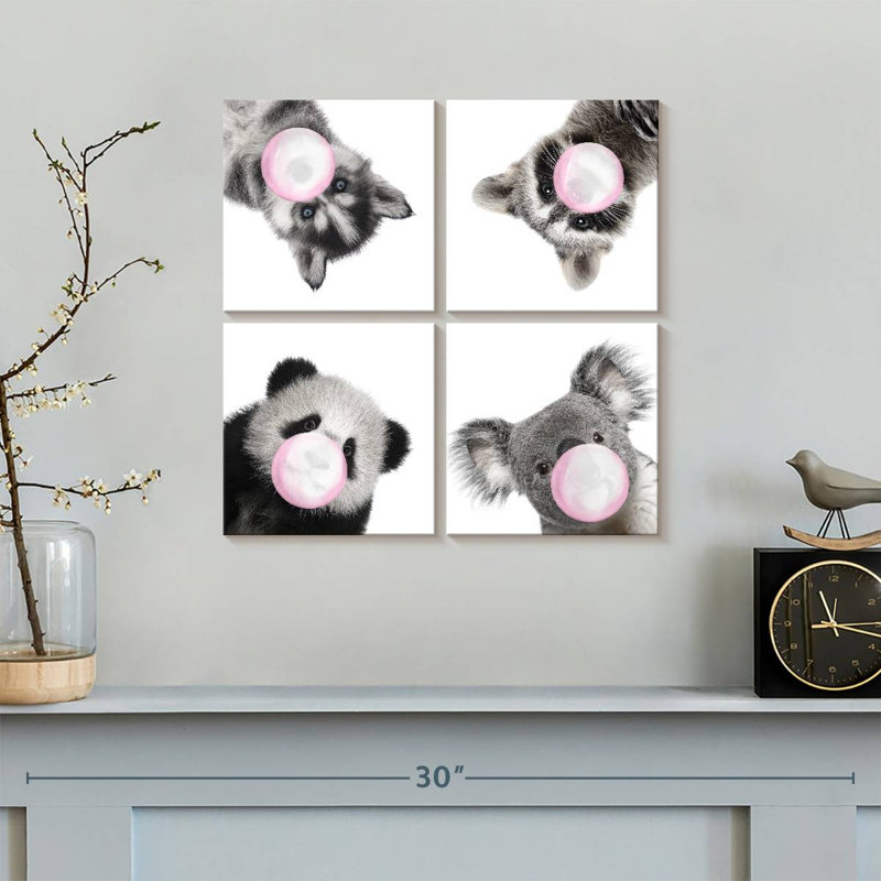 «Funny Furry Animals», reproduction sur toile, H 18 po x l 18 po