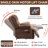 23" Seat Width And High Back Large Size Chenille Power Lift Recliner Chair With 8-Point Vibration Massage And Lumbar Heating, Brown-1637175192