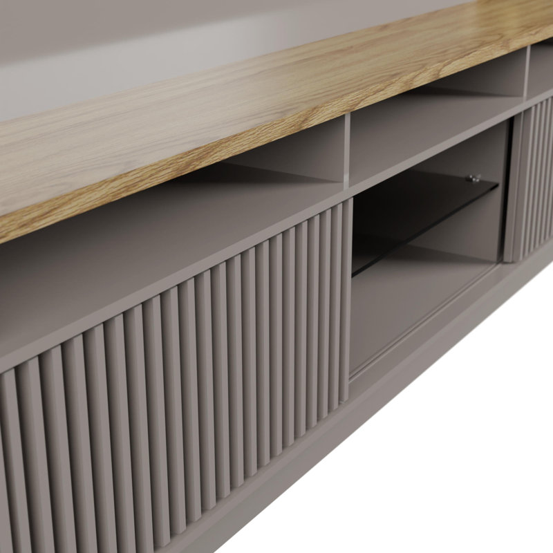 Leodhas Entertainment Center for TVs up to 50", Gray, 85.27" W