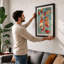 Autumn Leaves Falling Botanical - Framed Print-994414198-994414199