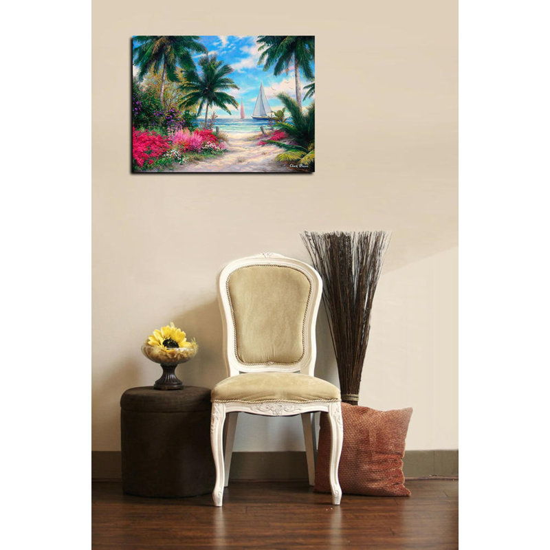 «Sea Breeze Trail» par Chuck Pinson, art mural sur toile, H 12 po x l 16 po x P 0,75 po