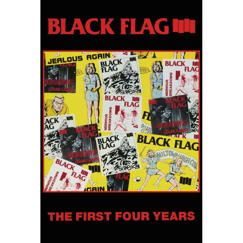 «ACHETER DE L'ART POUR MOINS» sous licence officielle du drapeau noir «The First Four Years» 24 x 36 pouces - Style abstrait - Papier affiche - Prêt à encadrer