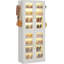 Armoire de rangement de 67 po de hauteur avec portes, DEL, 8 tablettes réglables pour le salon, le bureau et la chambre à coucher-363267445
