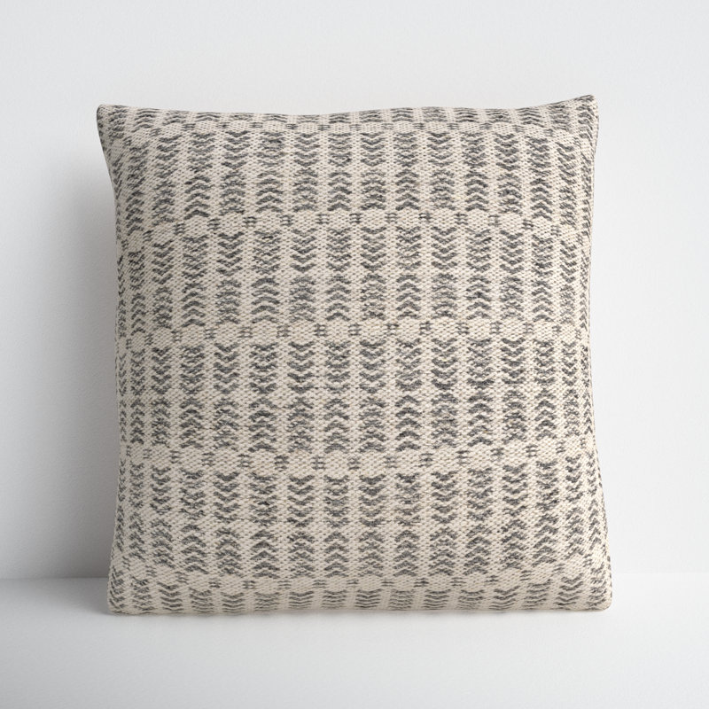 Hemlen Wool Blend Throw Square Pillow, Polyester/Polyfill