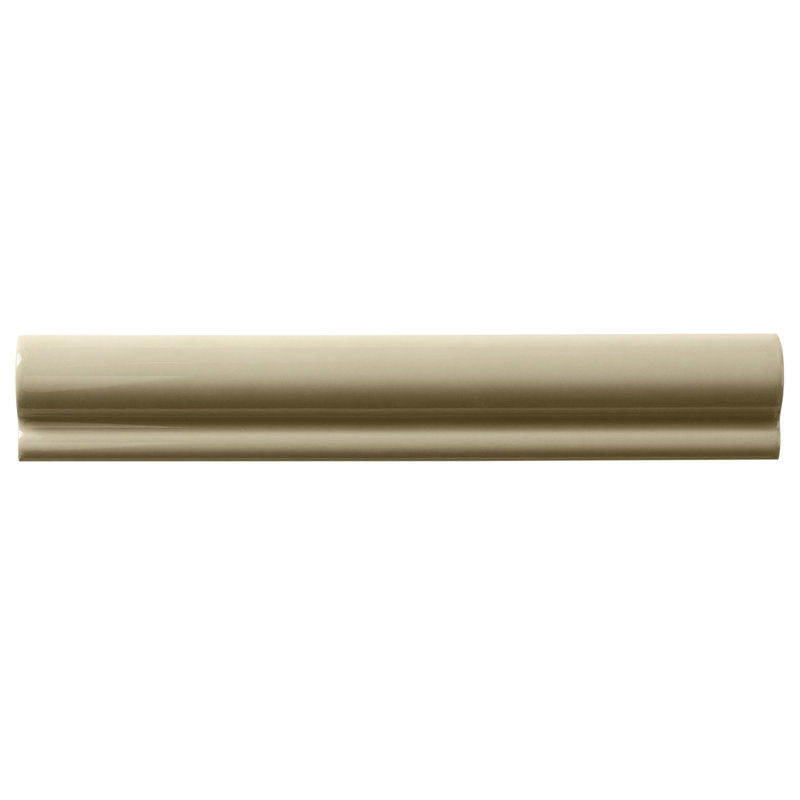 Moulure de cimaise en céramique polie Barcelona 2 po x 12 po, Olive
