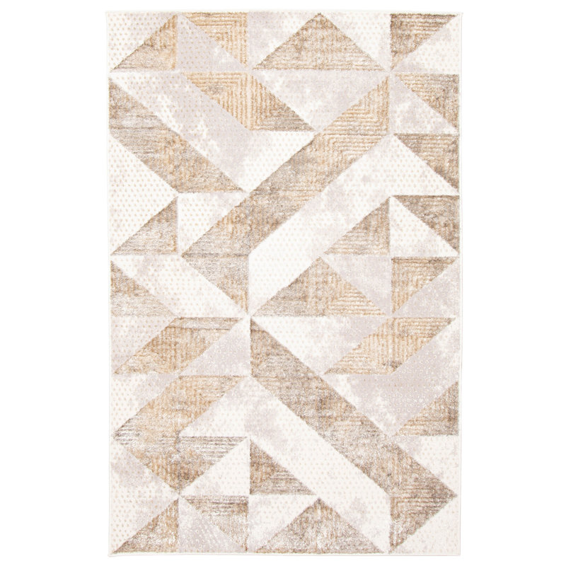 Melaher Ivory Rug, Rectangle 5' x 8'