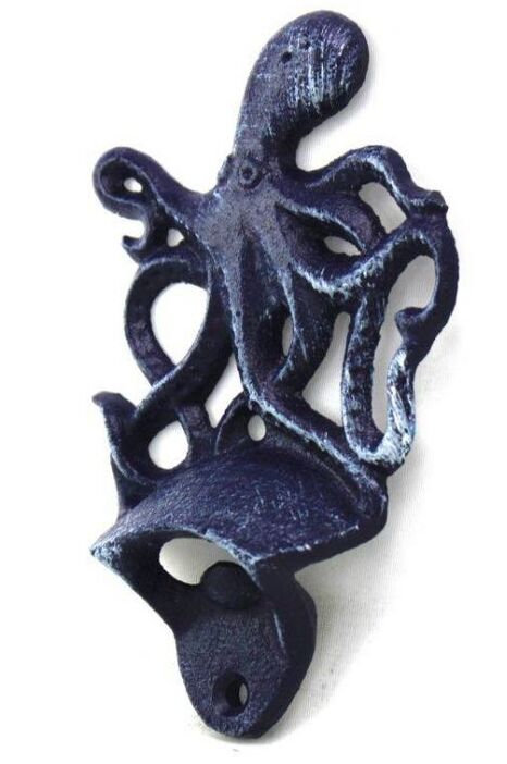 Ouvre-bouteille Faxon Octopus, Bleu foncé rustique