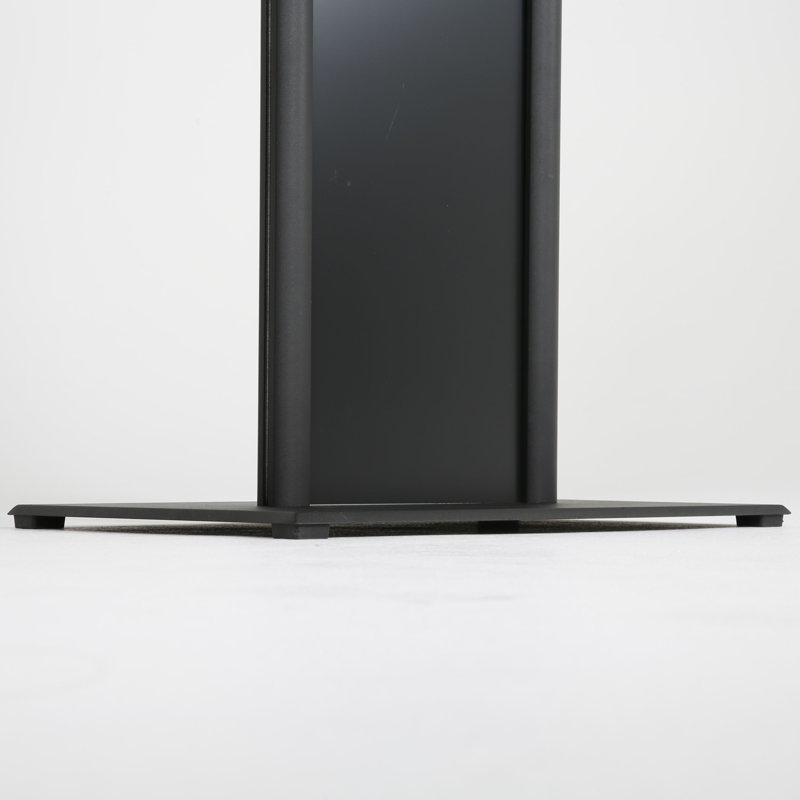 Black Aluminum and Tempered Glass Floor Standing Podium
