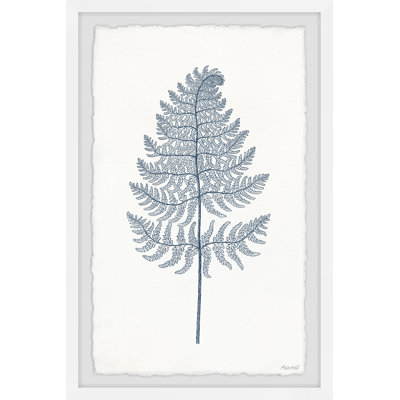Indigo Botany Study VIII 1 Piece Single Picture Frame Painting