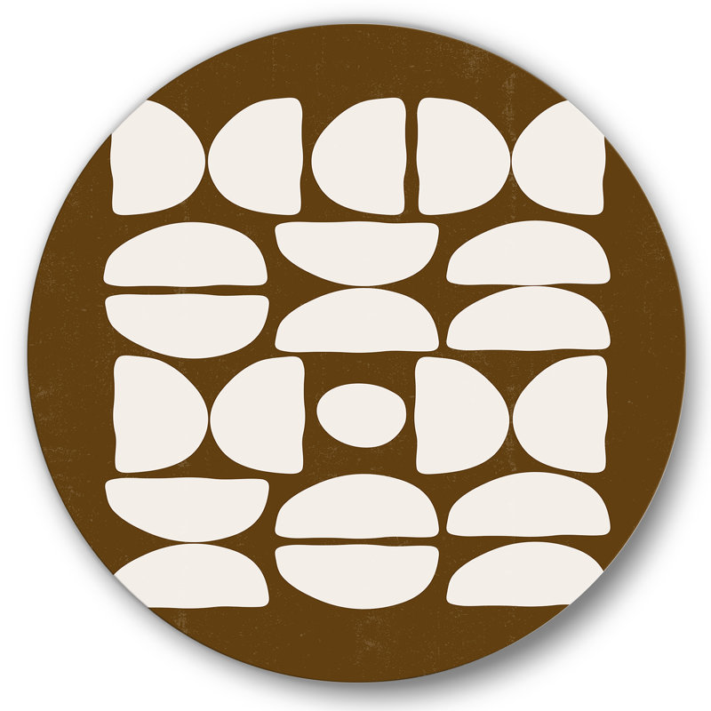 Composition abstraite de demi-lunes minimalistes - art mural moderne en métal, H 36 po x l 36 po x P 1 po