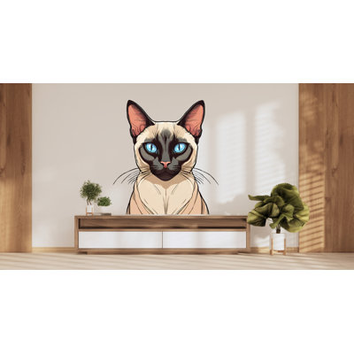 Décalcomanie murale chat siamois, décoration murale toilettage, cadeau pour animaux, animal de compagnie, salon chat
