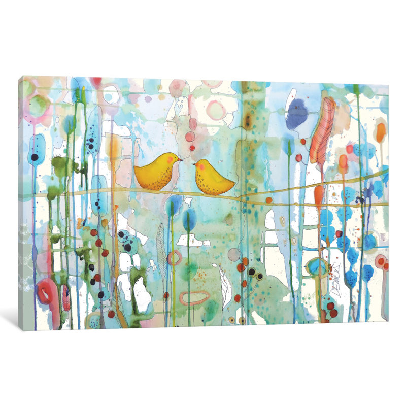 Dans chaque cœur, peinture sur toile, H 40 po x l 60 po x P 1,5 po