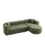 Canapé modulaire à dossier incurvé de luxe de 109,4 po, canapé à dossier incurvé de luxe moderne, deux coussins décoratifs en tissu de chenille, canapé à nuage de compression en L minimaliste et confortable pour le salon (méridienne droite)-1417205877