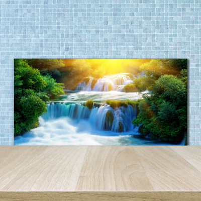 50cm W x 100cm L Glass Peel and Stick Panel
