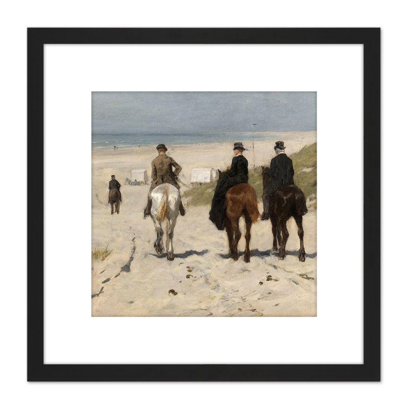 Morning Ride Along Beach Horse by Anton Mauve - Single Picture Frame Painting