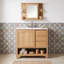 Freestanding Standard Free Standing Single Double Single Vanity Bathroom Vanity With Ceramic Top