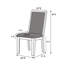 Contemporain, gris, 2 chaises de salle à manger, tissu d'ameublement, coussin en mousse, bois d'hévéa gris foncé, dossier solide, style classique de chambre, rembourré,