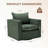 Louretha 34" Wide Fabric Upholstered Swivel Armchair-737833905