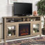 Unfinished TV Stand for TVs up to 65" with Fireplace Included-948067337