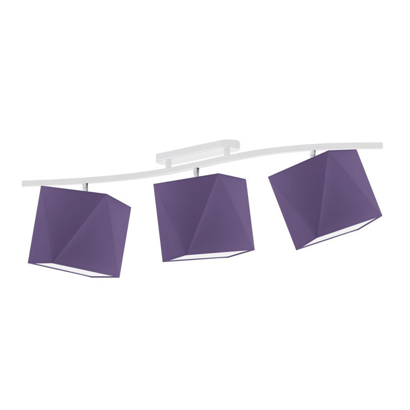 Dencil 97cm 3 -Light Track Kit, White, Purple