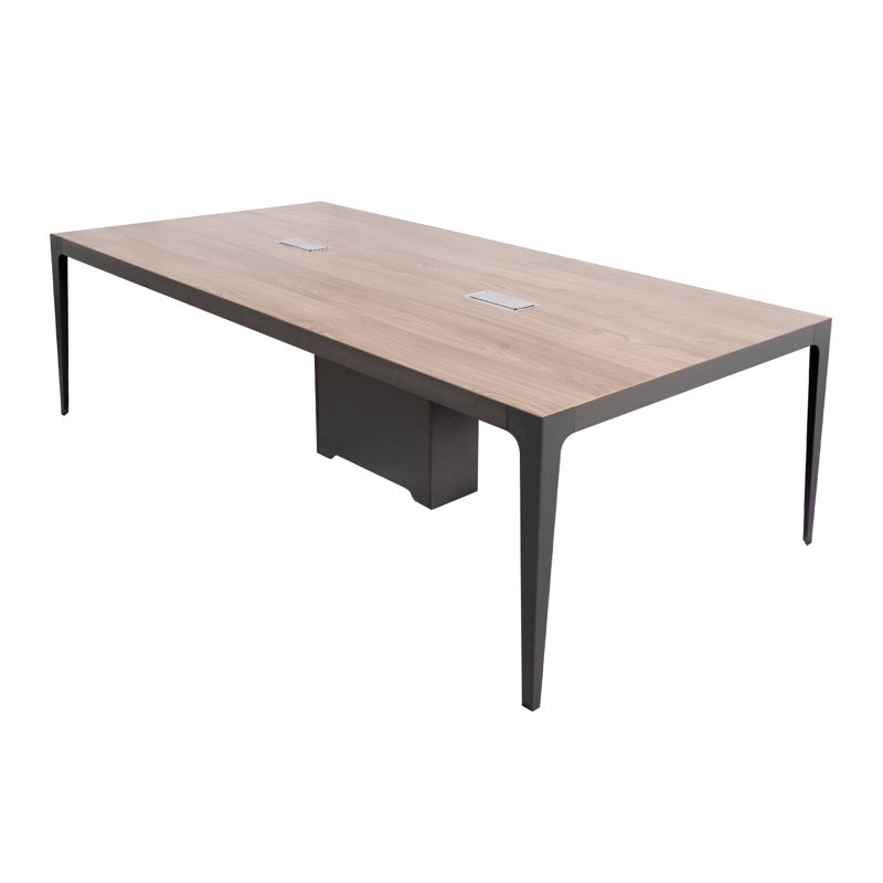 Audriel 94.48'' Rectangle Conference Table, Light Elm