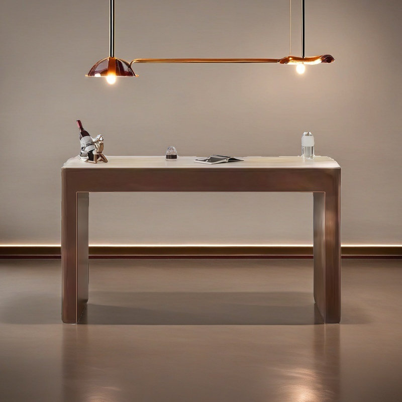 Table de bar de style antique moderne simple, H 39,3 po x L 55,1 po x l 19,6 po