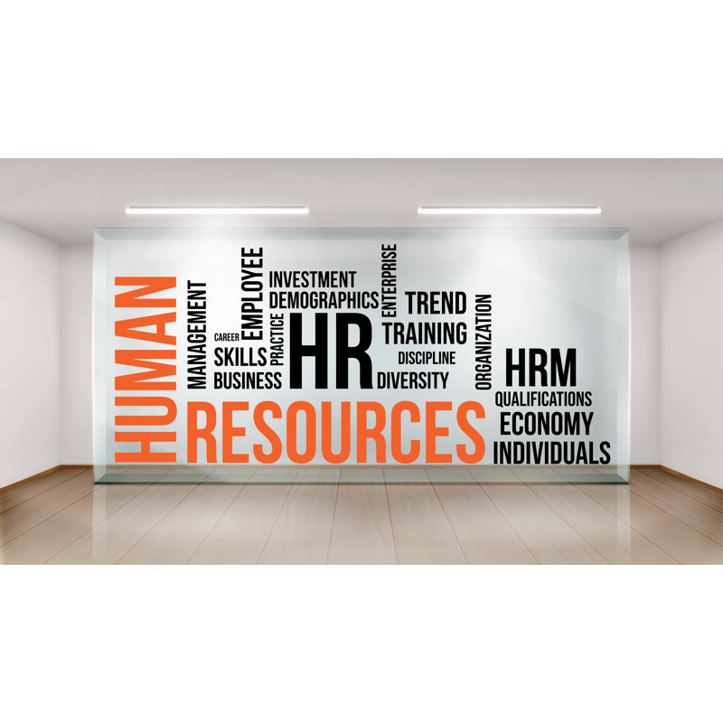 Adhésif décoratif de bureau pour les ressources humaines, H 55 po x l 25 po