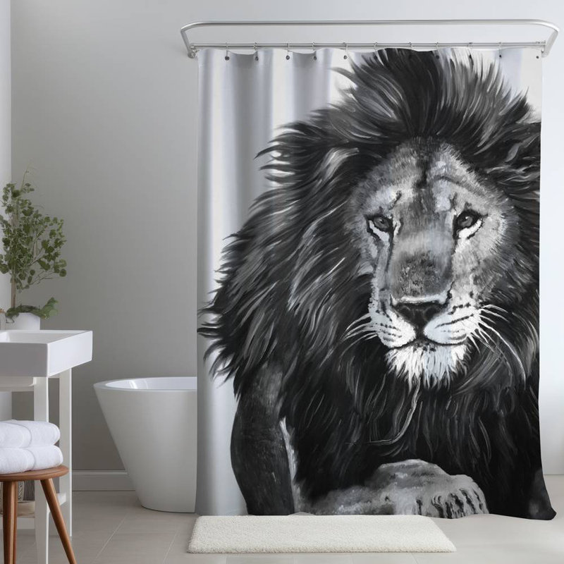 Chamniss – Polyester Shower Curtain, Dye Sublimation Print, 71" W × 74" L