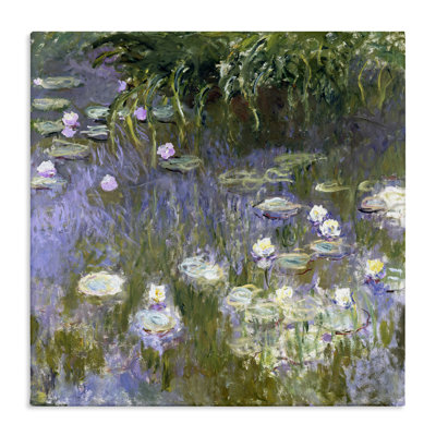 Classic Monet White Water Lilies Canvas Wall Art by one1000paintings
