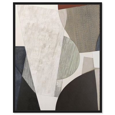 "Combed and Swirled IV", reproduction d'art sur toile par Art Remedy, cadre noir, 30 x 36