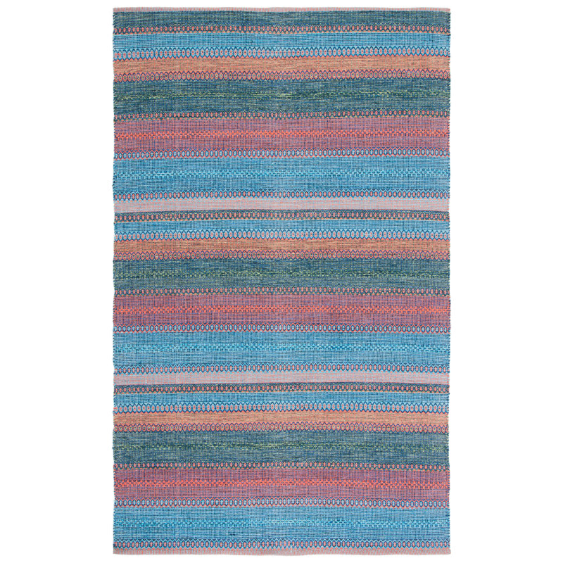 Tapis rayé en coton Montauk, Rectangle 4 pi x 6 pi