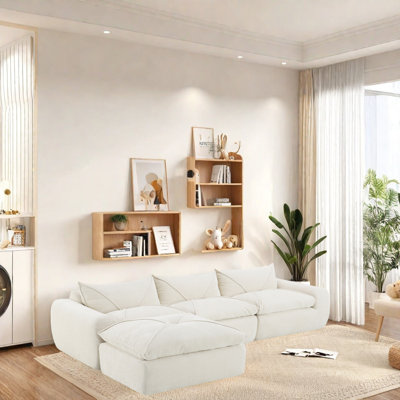 Canapé à assise extra large de 28 po avec coussin épais de 12,6 po Boneless