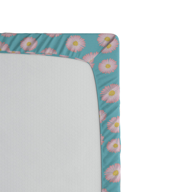 Microfiber Floral Fitted Sheet, Twin XL Fitted Sheet