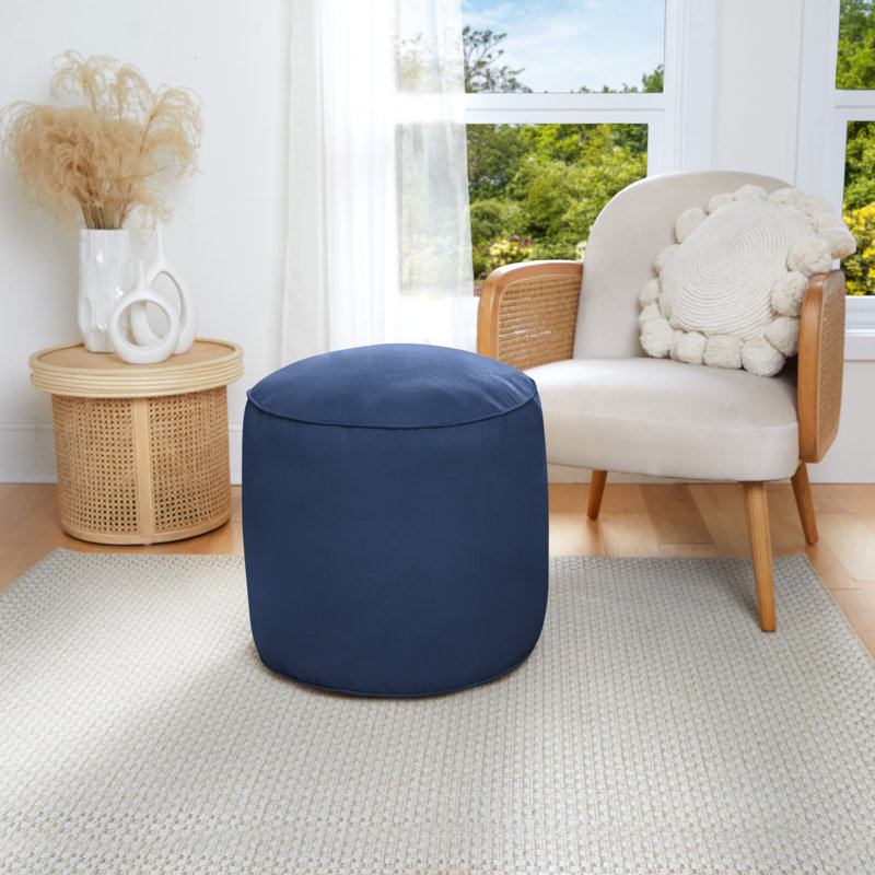 Repose-pieds d'extérieur avec coussin Sunbrella Kyannah, Sunbrella® bleu marine