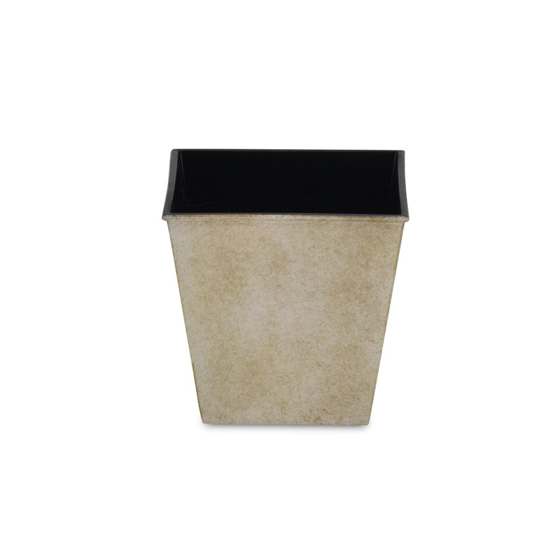 Pot à fleurs rectangulaire en plastique recyclé pour l'intérieur et l'extérieur 5 po