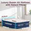 Matelas gonflable CHEIMOR 52 cm (20,5 po) Queen, pompe électrique intégrée, sac de transport inclus, chambre simple, usage intérieur/extérieur, capacité de 363 kg (800 lb), bleu-137706401