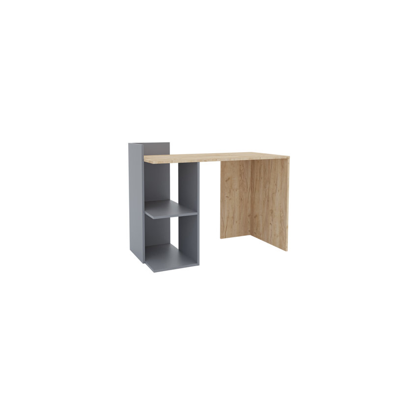 Computer Desk, Grey/Natural