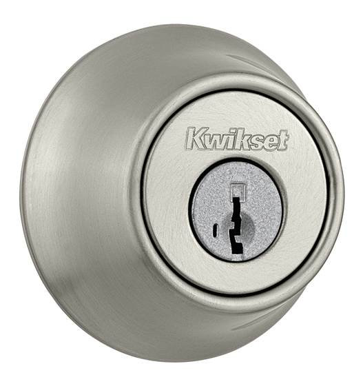 665 Double Cylinder Deadbolt with SmartKey, Satin Nickel