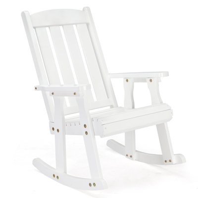 42 In. Fir Wood Patio Rocking Chair