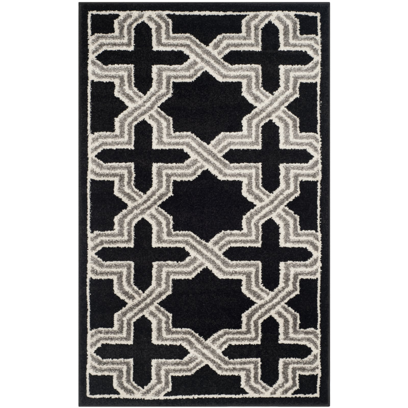 Tapis anthracite / gris Ammundsen, Rectangle 2 pi 6 po x 4 pi