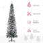 Arbre de Noël artificiel mince enneigé 7,5 pi avec branches réalistes et 738 pointes